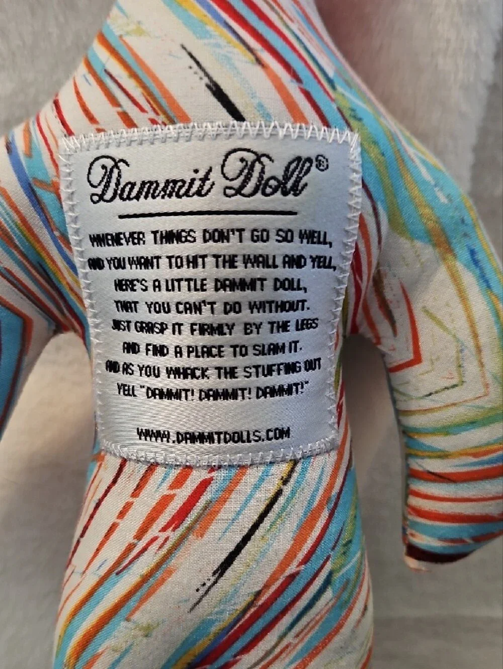 Dammit Doll Multicolor Striped Stress Relief Plush - Dammit Doll